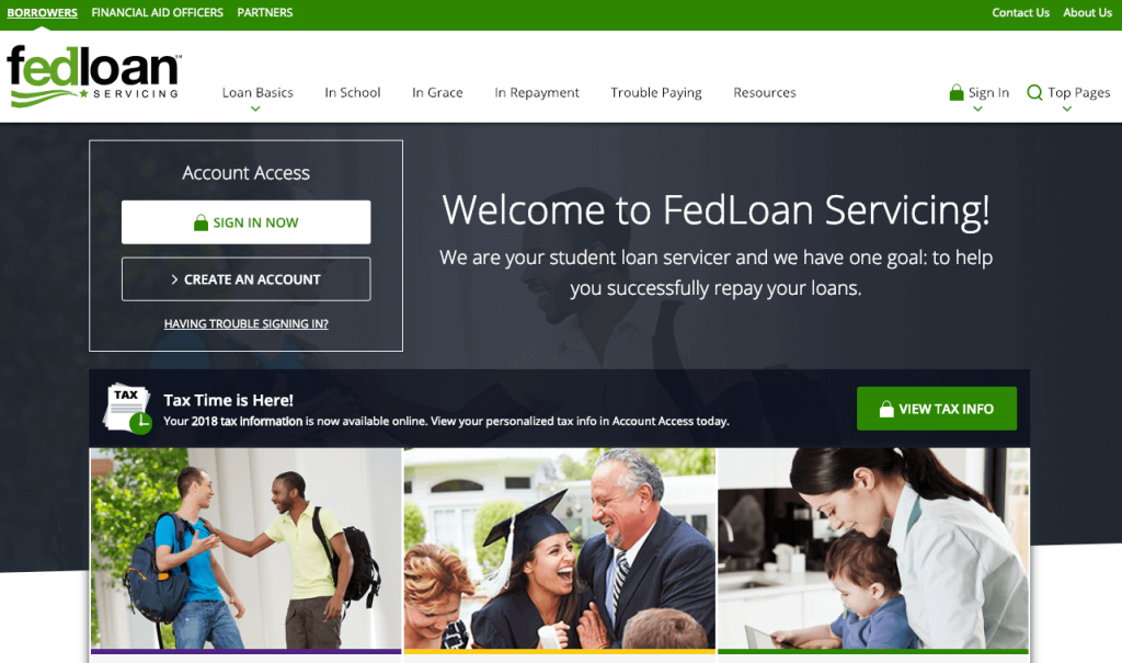 fedloan servicing account login